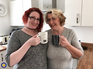 Madpornpics - Older ladies are happy to taste young dick in amateur threesome porn