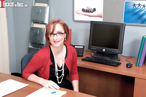 Madpornpics - office pantyhose glasses