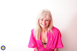 Naughty British housewife getting herself steamy and wet