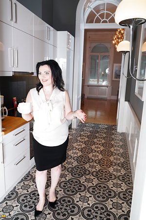 Mature hairy pussy pics with boy fucking brunette in bedroom